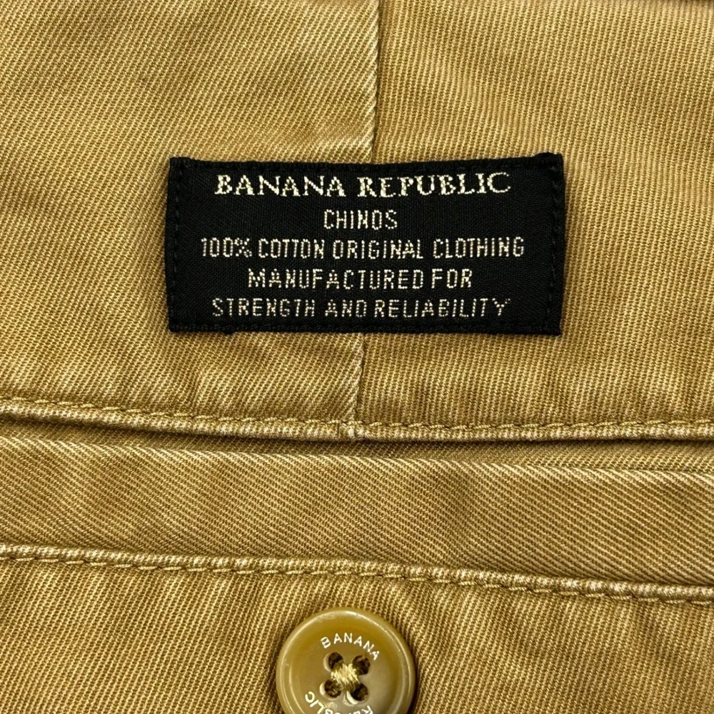 Banana Republic Dawson Chino Brown Mens 35/32 Cotton Straight Leg Pants EUC